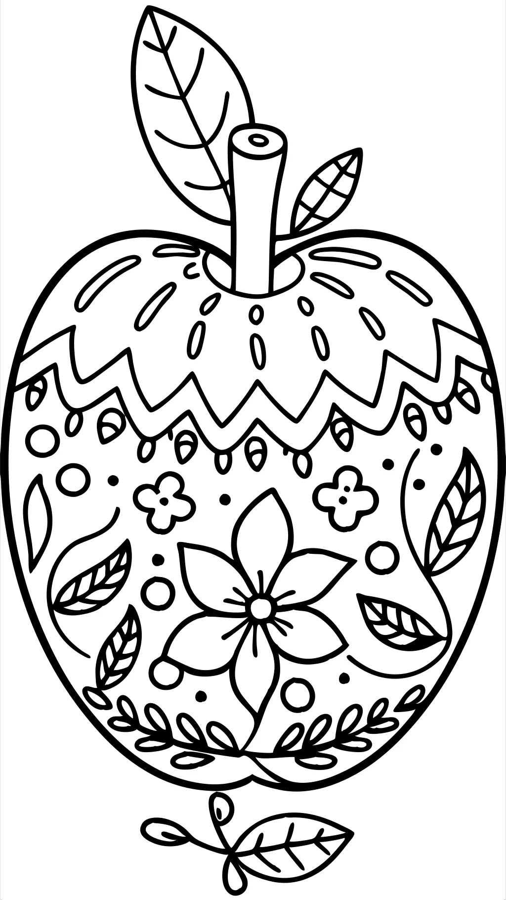 apple coloring page